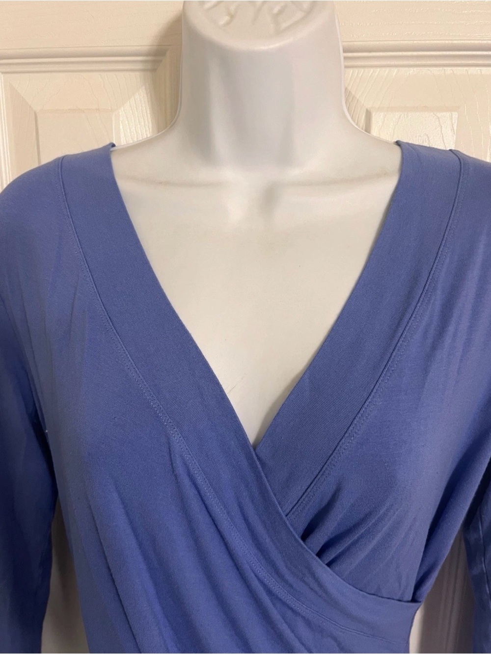 Ralph Lauren Periwinkle V-Neck Wrap Chemise Top
